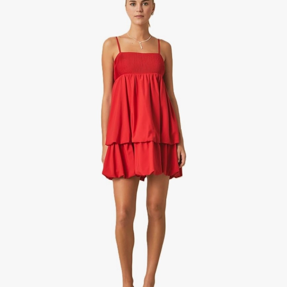 Endless Rose Red Tiered Mini Dress